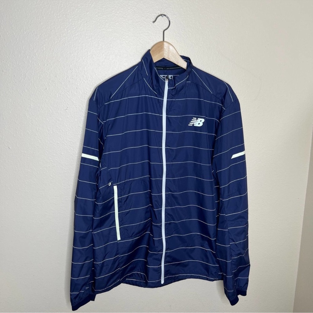 New Balance Navy Windbreaker Large